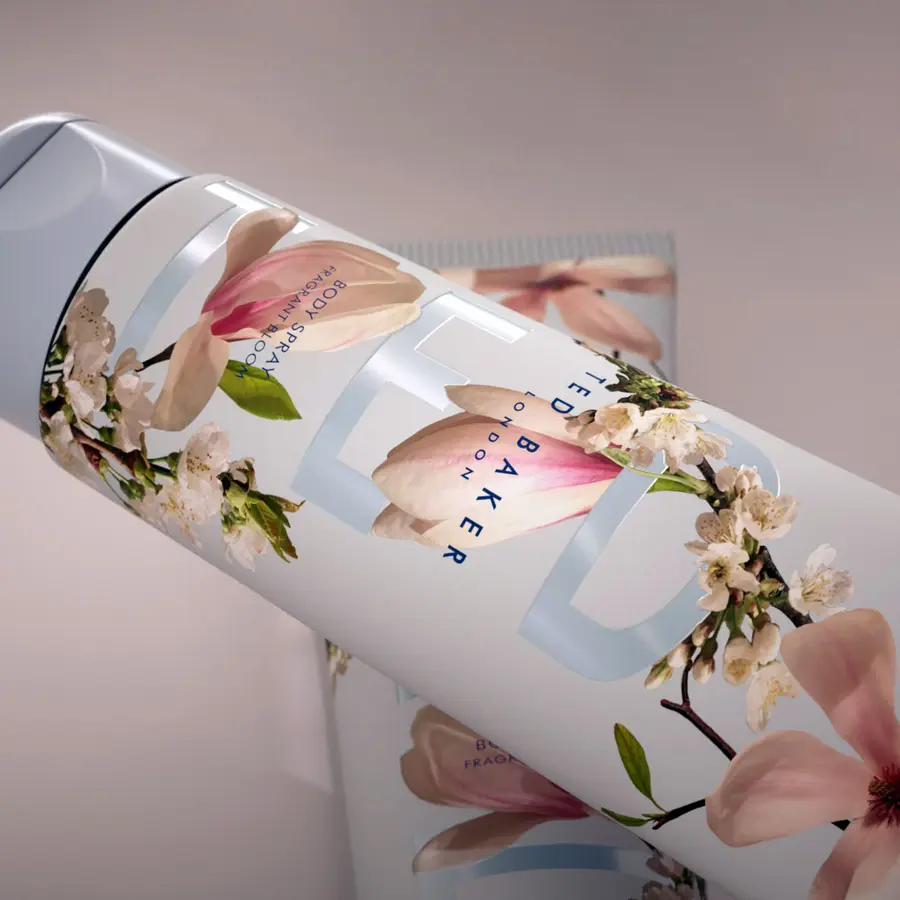 CGI render of a Ted Baker fragrance bottle